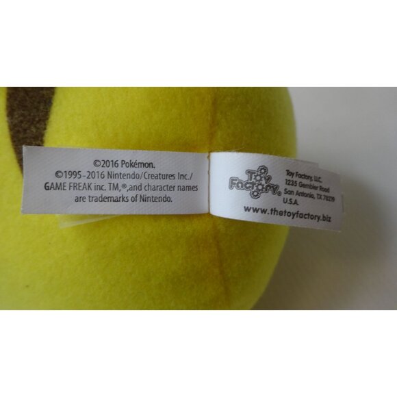 Pikachu Pokemon Plush Stuffed Toy 10" Yellow By Toy Factory 2016 - Picture 5 of 6